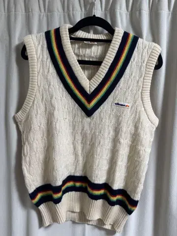 ellesse 케이블 니트 V넥 베스트