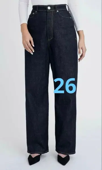 YANUK 루즈 스트레이트 JOAN 인디고 블루 26
