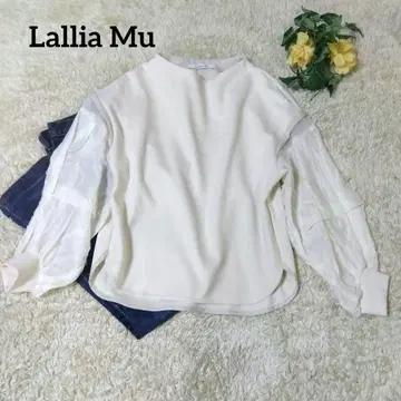 새상품급 Lallia Mu 라리아 풀오버 자카드 슬리브 긴팔
