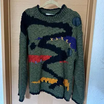 vintage Knit 가죽 패치