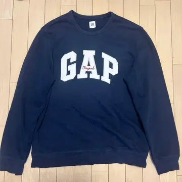 GAP 네이비 로고 맨투맨 L 사이즈