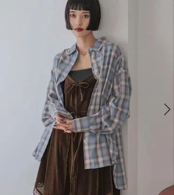 로리즈팜 모듬 체크 BIG 셔츠
