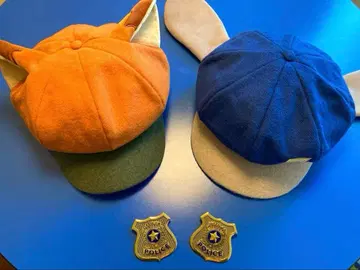 상하이 디즈니 주토피아 모자 보안관 배지 세트