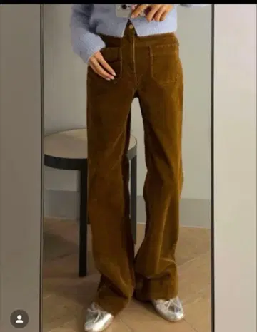 코듀로이 플레어 팬츠 H&M