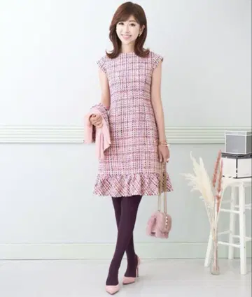 [ 새상품급 ] Prima Scherrer 트위드 원피스 핑크