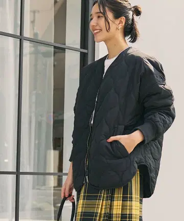 코엔 발수 퀼트 블루종