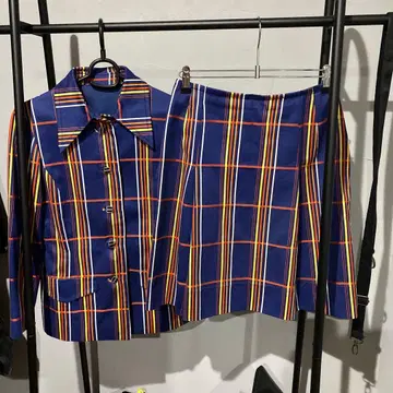 쇼와 레트로 vintage 체크 셋업