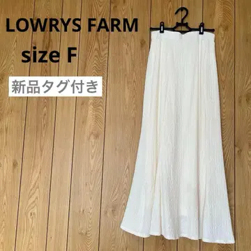 [ LOWRYS FARM ] 후쿠레 자카드 컷 플레어 스커트