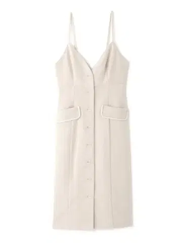 JILLSTUART 클래시컬 체크 & 헤링본 원피스 화이트 M 사이즈