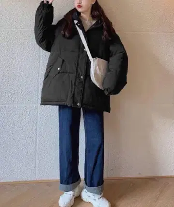 Miniministore 후드 부착 다운 자켓 블랙