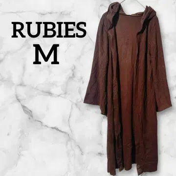 새상품급 RUBIES 후드 부착 롱 가디건 [ M ] 브라운
