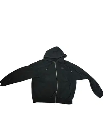 clel 더블 지퍼 후드티 자켓 블랙 M
