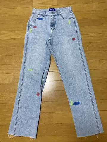 ADER 19FW/하의/A1/컬러풀 자수 데님 팬츠