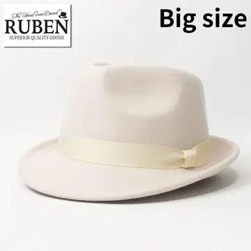 새상품 RUBEN 펠트울 중절 햇 BIG SIZE 아이보리