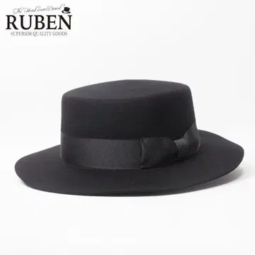새상품 RUBEN 롱 브림 펠트 울 햇 블랙