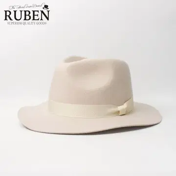 새상품 RUBEN 롱 브림 중절 펠트 울 햇 아이보리