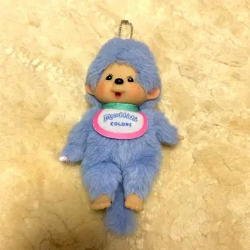 몬치치 파란색 봉제 인형 키체인 세키구치