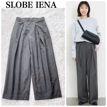 슬로브 이에나 SLOBE IENA 2024 턱 센터 프레스 팬츠 40