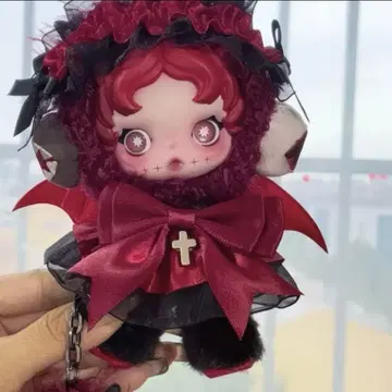 SKULLPANDA LABUBU 스컬팬더 옷 갈아입기 인형 옷 빨간색