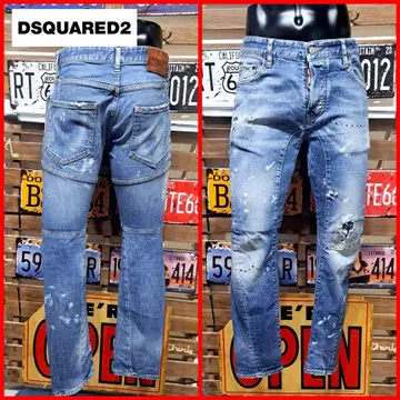 Dsquared2 Tidy Biker Jean 스트레치 리페어 가공 데님