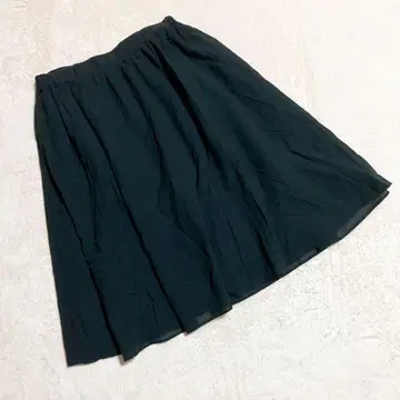 그린 라벨 릴랙싱 * 면 100% 스커트 쉬폰 블랙