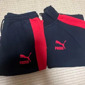PUMA 블랙/레드 저지 셋업