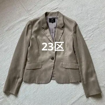 23구 피치 스킨 테일러드 자켓 베이지 40 사이즈 원 버튼