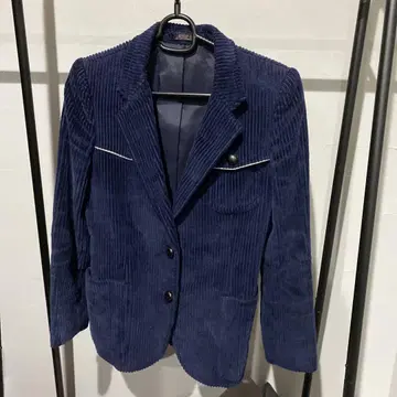 쇼와 레트로 코듀로이 자켓 네이비
