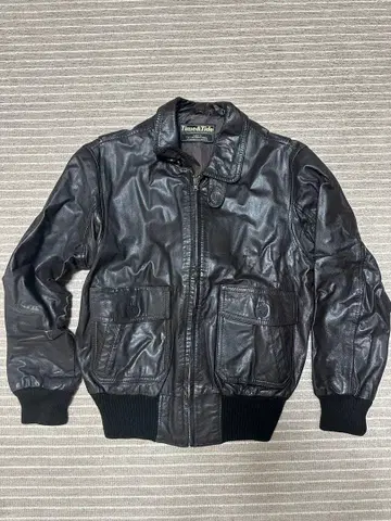 Time&Tide 블랙 가죽 자켓