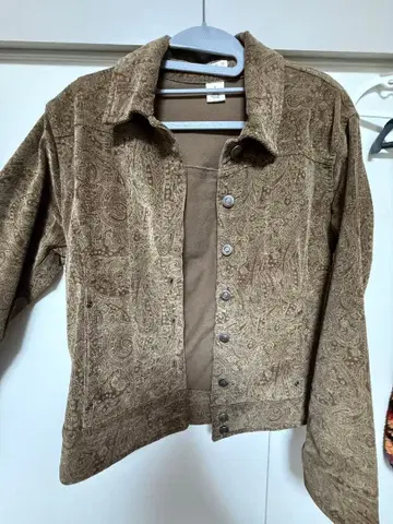 페이즐리 무늬 코듀로이 자켓