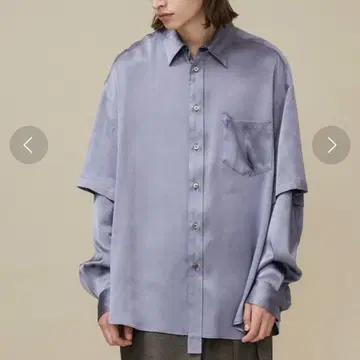 [ Name ] 새틴 더블 슬리브 셔츠/NMSH-20AW-005