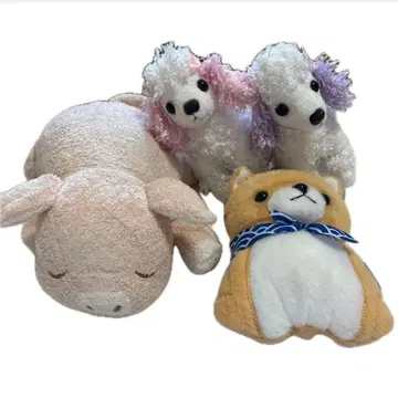 봉제 인형 4세트 개 시바견 돼지 묶음 판매