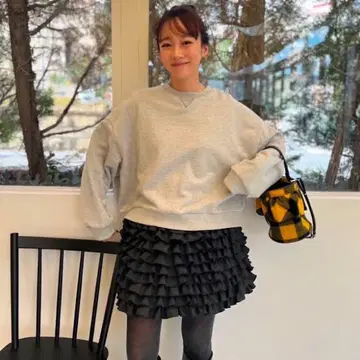 새상품 RosyMonster 로지몬스터 파인콘 스커트 블랙