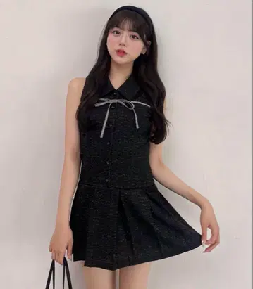 OLIVE des OLIVE 슬리브리스 셔츠 미니 원피스