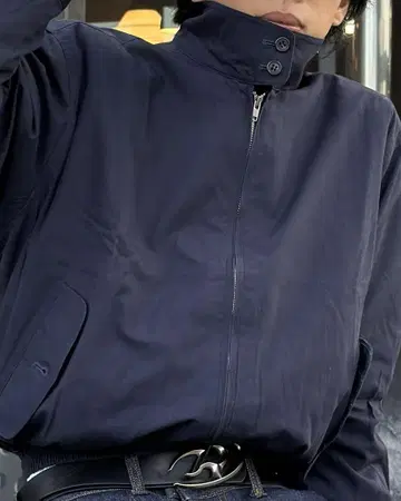 네이비 집업 자켓