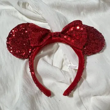 [ Disney ] 레드 스팽글 미니 머리띠
