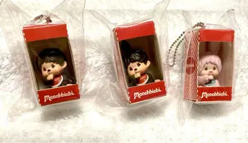 몽치치 앉은 패키지 피규어 키체인 컴플리트 3종