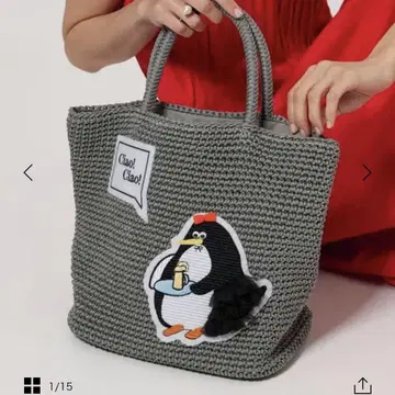 미사용 래들로 펭귄 코드 토트백