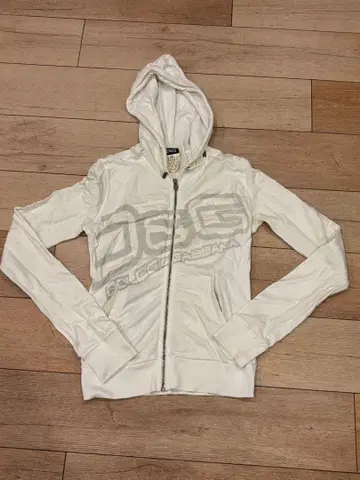 D&G 화이트 풀 집업 후드티 M 사이즈