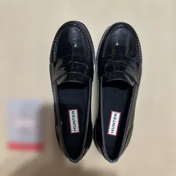 HUNTER 레인슈즈 로퍼 블랙 UK4