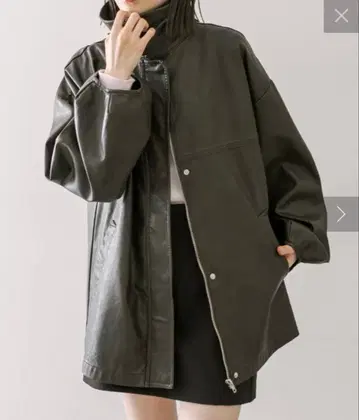 페이크 레더 자켓