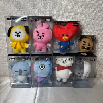BT21 초기 봉제 인형 키링 전종 세트