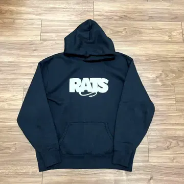 새상품급 XXL 사이즈 RATS 블랙 후드 부착 후드티