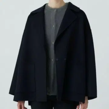 Ballsey 프리미엄 울 리버 오픈 카라 숏코트