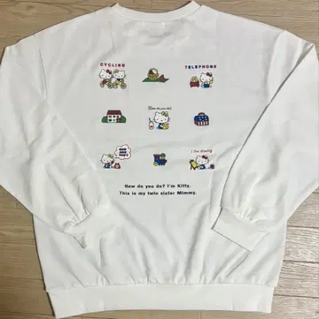 산리오 헬로키티 프린트 트레이닝복 롱T셔츠 M 사이즈