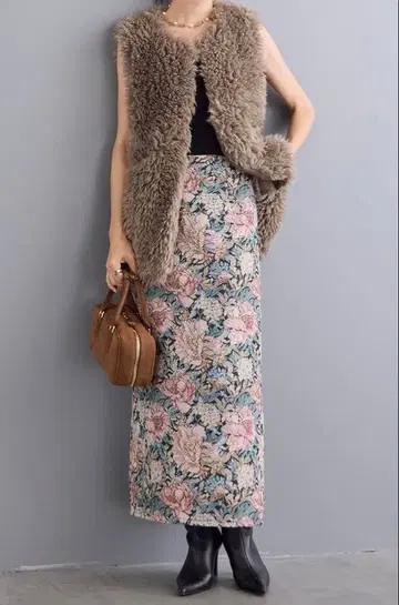 Frene 프라네 고블랑 패턴 스트레이트 스커트