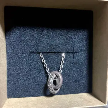 고 티 더블 링 목걸이/다이아몬드plus/실버925