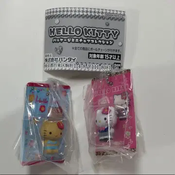 HELLO KITTY 패키지 미니어처 컬렉션 2개 세트