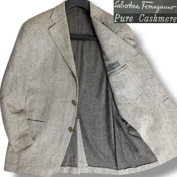 J6044 새상품급 살바토레 페라가모 캐시미어 100% 자켓 그레이 50