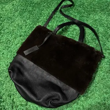 nouer 퍼 인조 가죽 백 핸드백 숄더